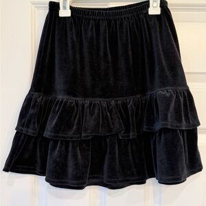 Hanna Andersson Black Velvet Skirt